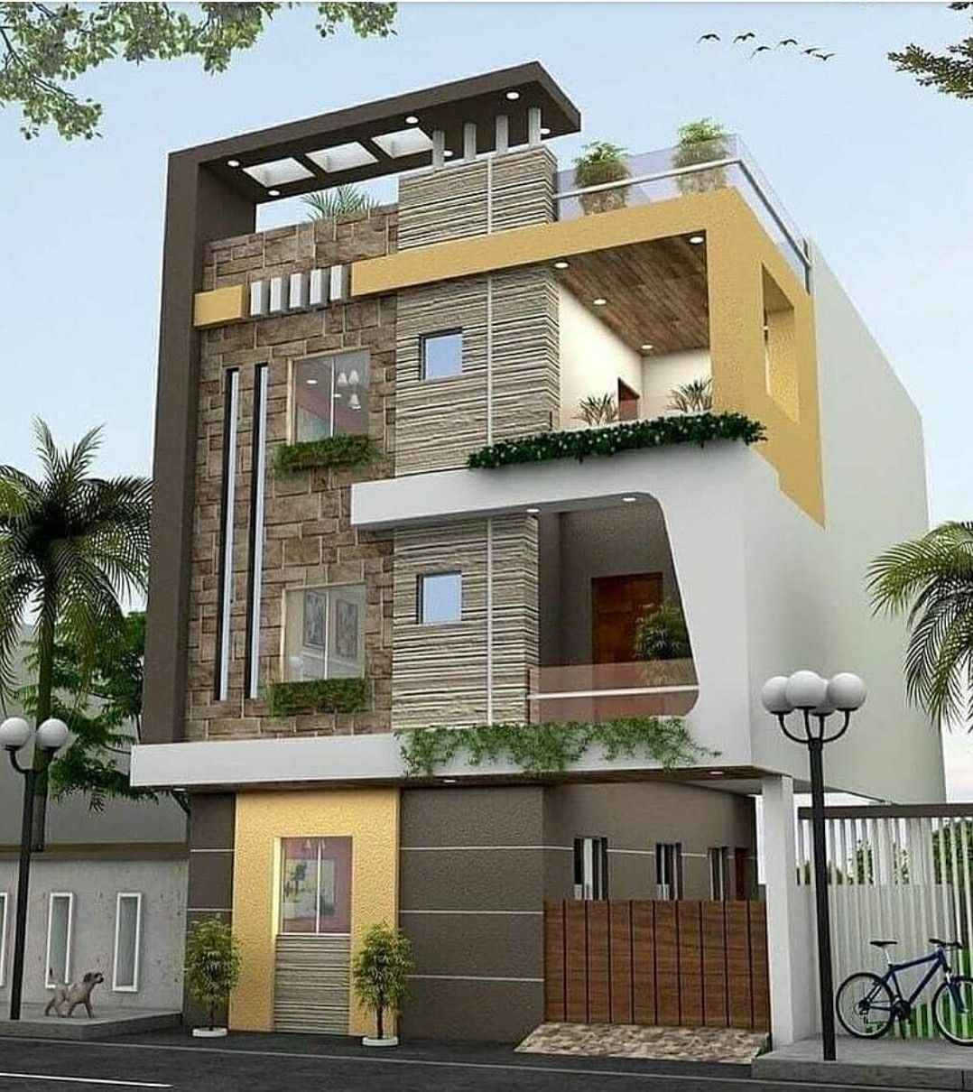 Pin by Ali Mzore on واجهات in 2020 Duplex house design, Indian house