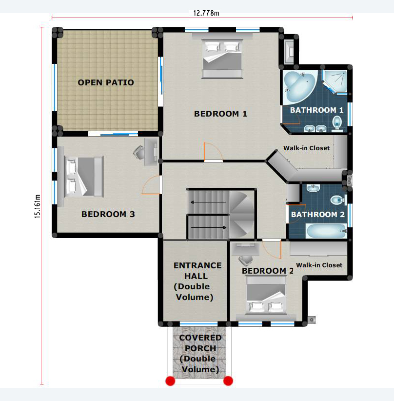 Drawing 3 Bedroom House Plans Pdf Free Download / Our new home