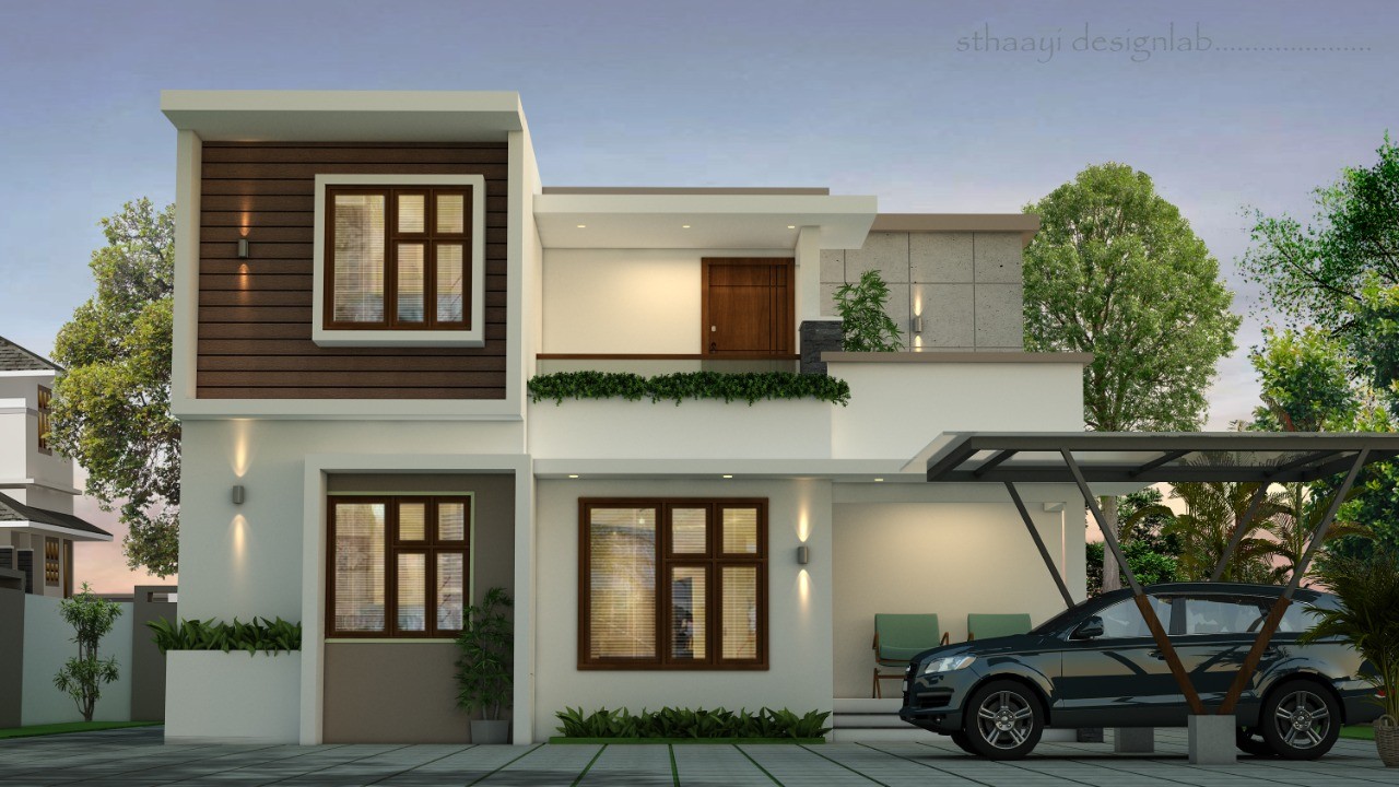 1660 Sq Ft 4BHK Contemporary Style Home at 4 Cent Plot, Free Plan, 25.