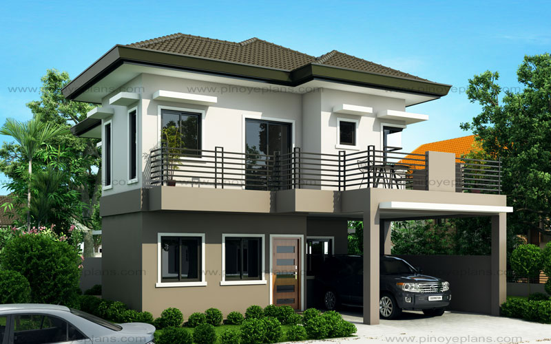 Sheryl Four Bedroom Two Story House Design Pinoy ePlans Modern