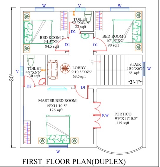 Floor Plan For 2000 Sq Ft Plot Floor Roma