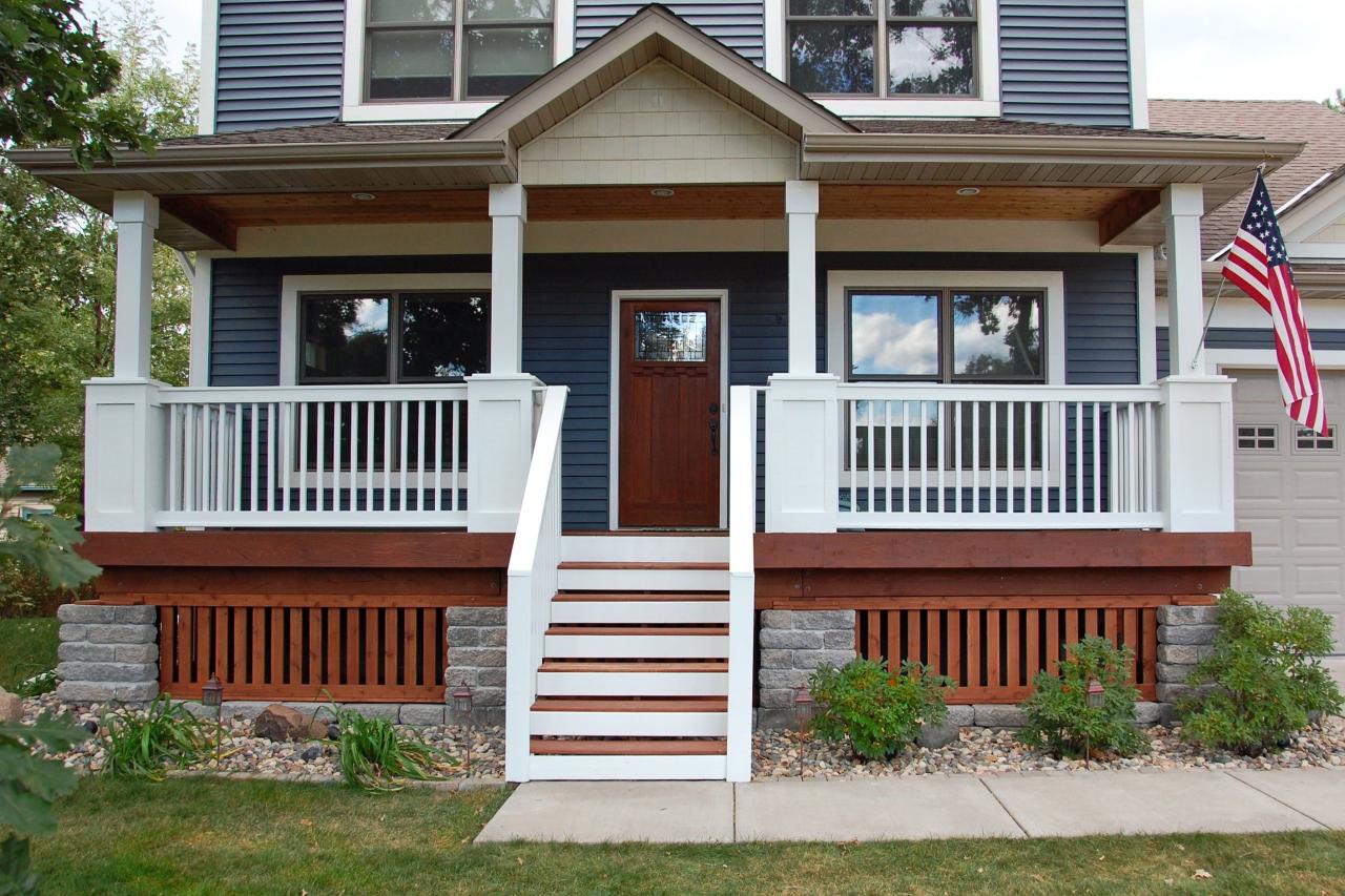 Porch Railing Ideas Front Stairs Designs With Landings Contemporary