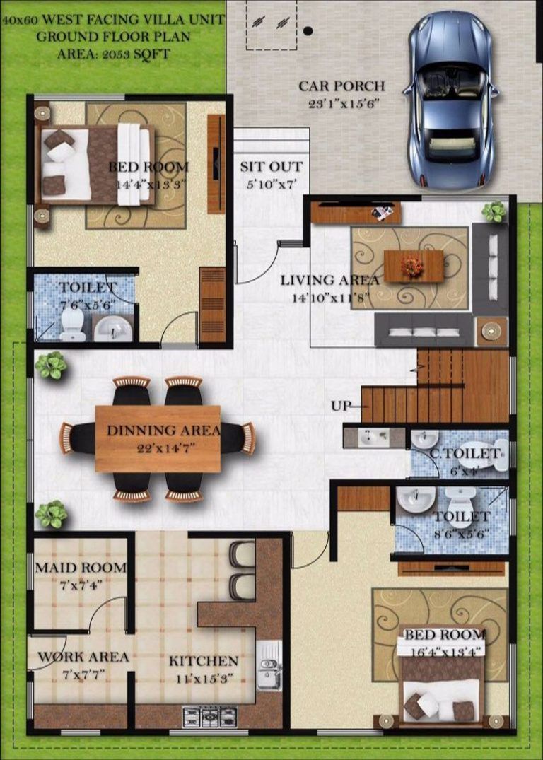 30X60 House 30 * 60 House Plan 3D 30×60 House plan, 6 marla house