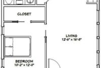 24x30 House 1Bedroom 1Bath 720 sq ft PDF Floor Plan