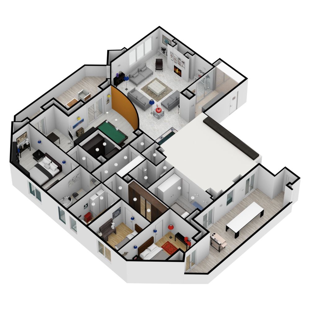 Big plan made on Create floor plan, House plans