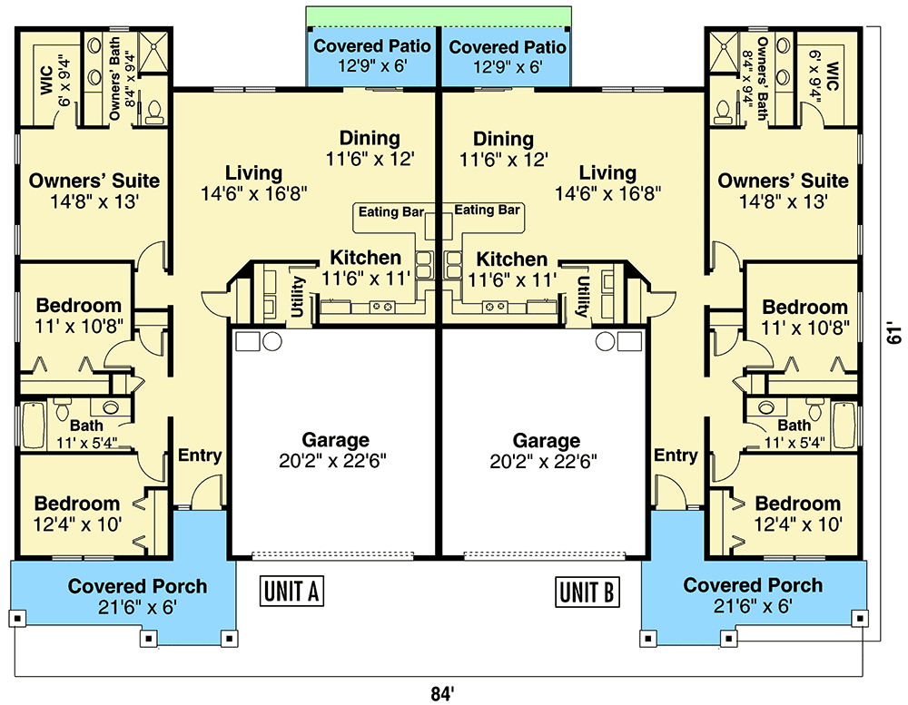 Famous Tandem Garage Duplex Plans, Great Concept