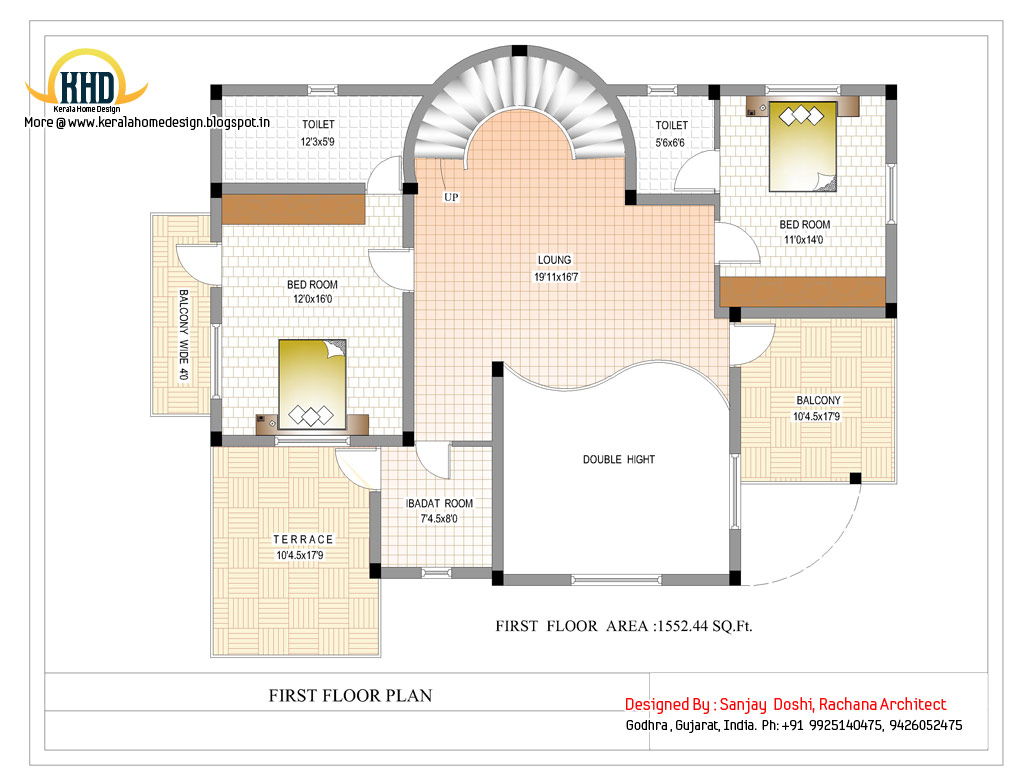 Duplex House Plan and Elevation 3122 Sq. Ft. Kerala home design and