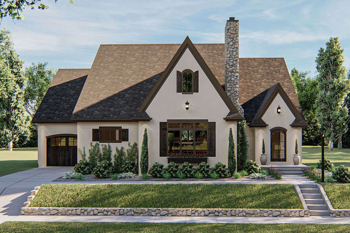 House Plan 96300400 Tudor Plan 1,695 Square Feet, 3 Bedrooms, 2
