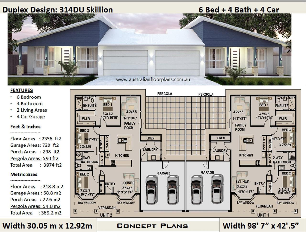 369.2m2 or 3974 Sq Foot 6 Bedrooms 4 Bathrooms Duplex Etsy in 2021