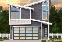 Narrow 2 story Modern Home Design with builders favorite floor plan