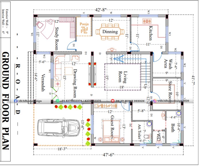 Duplex House Plan In 2000 Square Feet SMM Medyan