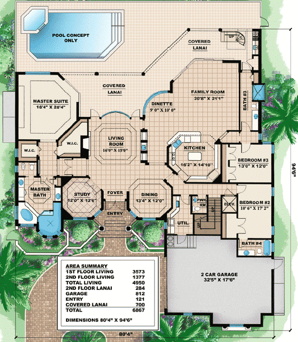 Elegant Two Story Home Plan 66132GW Architectural Designs House Plans