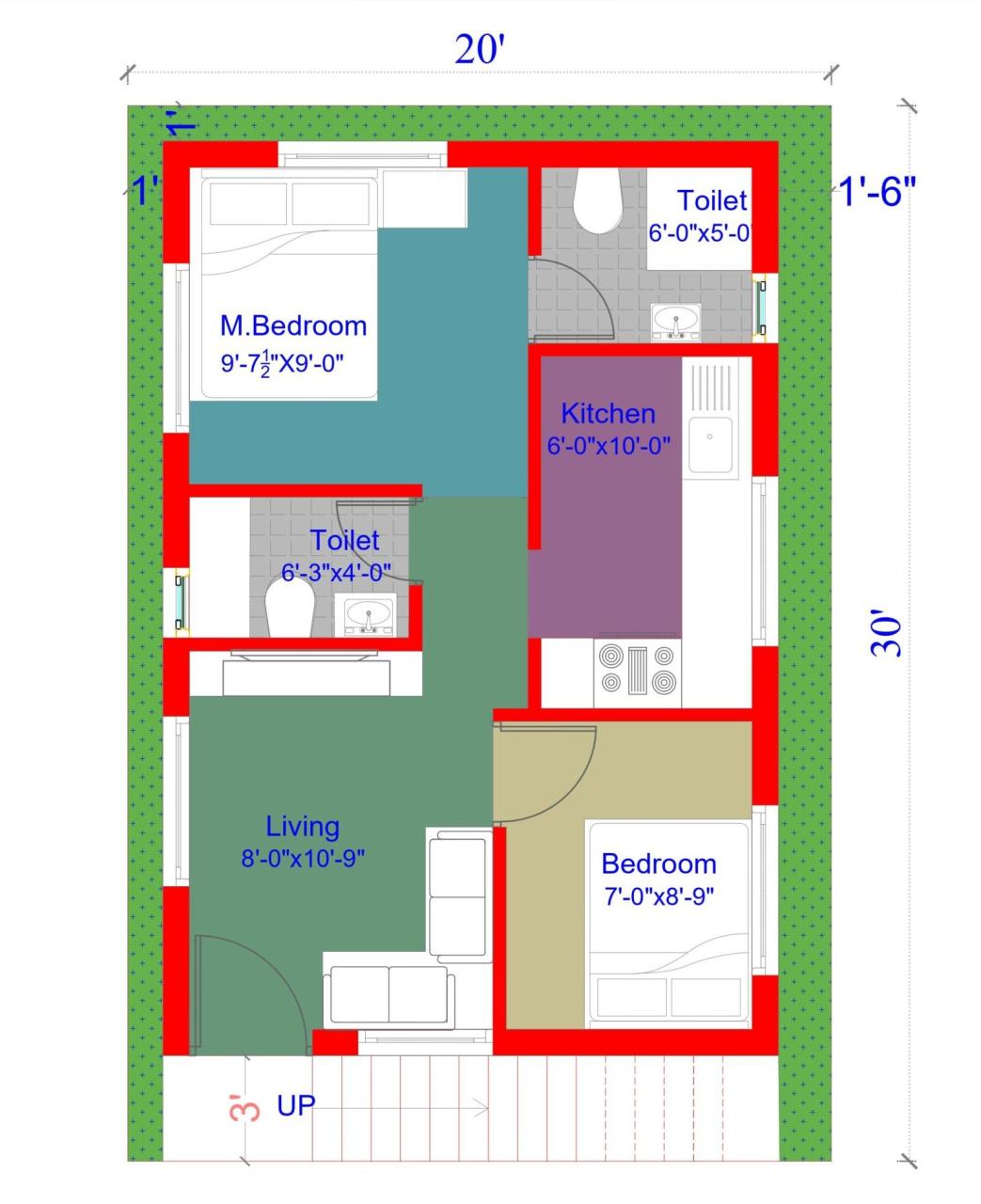 600 Sq. Ft House Plan Mohankumar Construction Best construction company