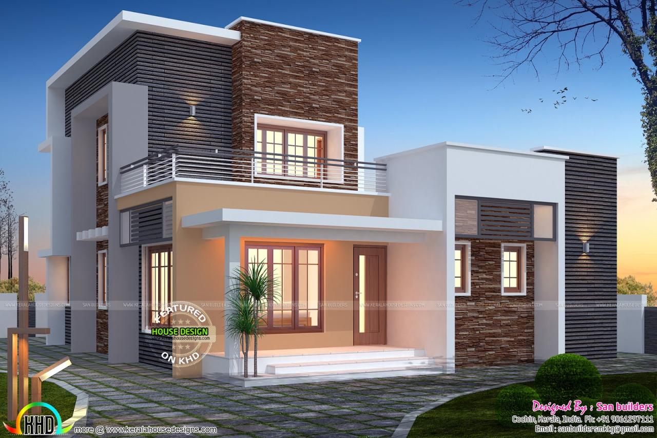 3 bedroom flat roof 1516 sqft home Kerala home design Bloglovin’