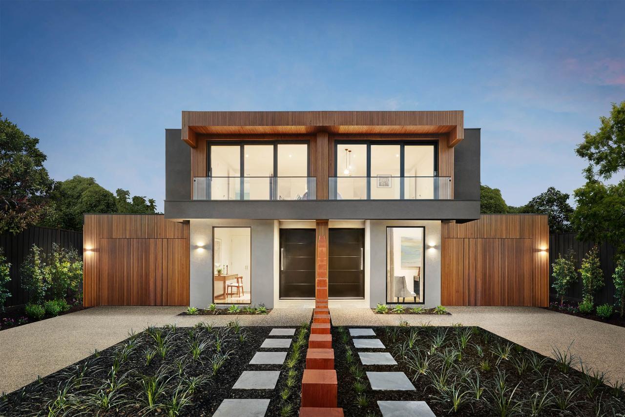 Loch 31. Custom facade. Duplex house design, Small house elevation