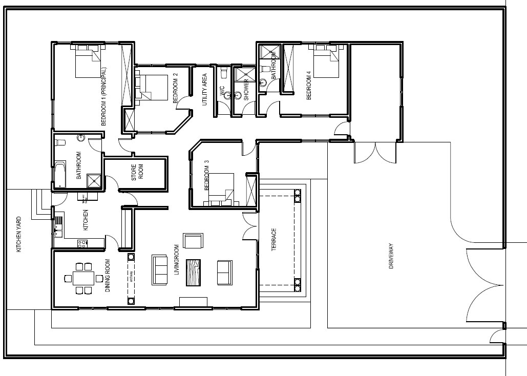 Ghana House Plans Abeeku House Plan