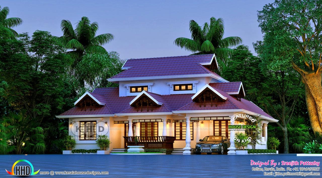 Outstanding 4 BHK Traditional Kerala home Kerala home design and