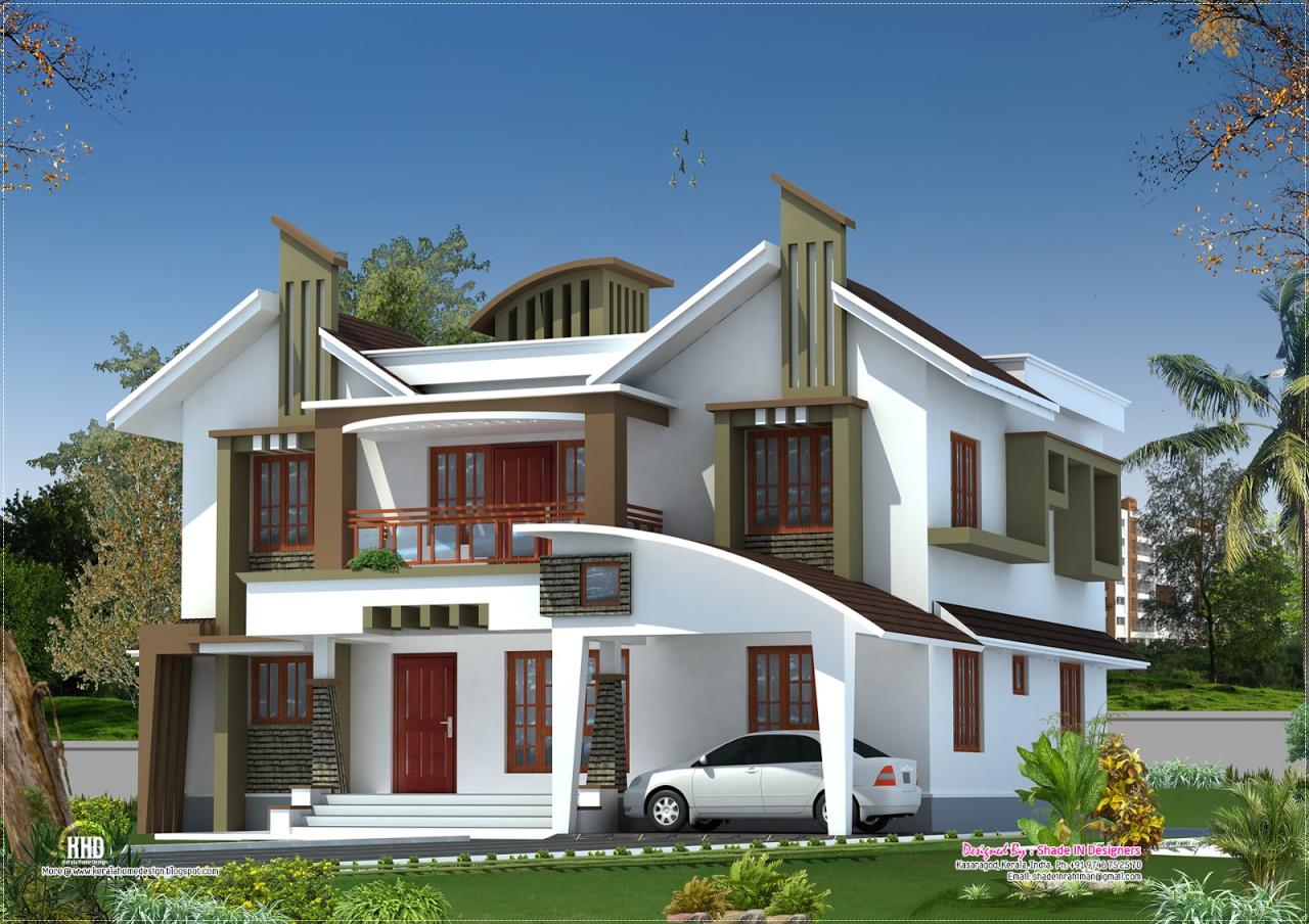 Modern house elevation from Kasaragod, Kerala Home Kerala Plans