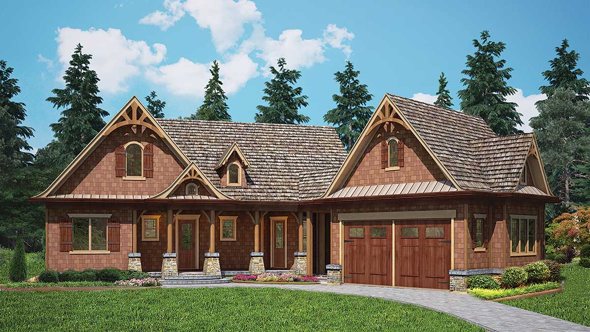 Rustic Cottage Home Plan 15882GE Architectural Designs House Plans