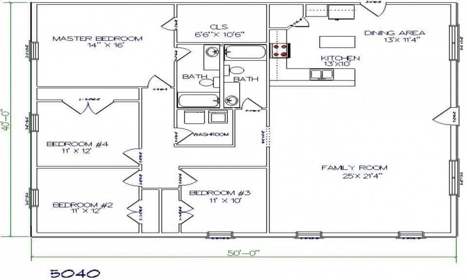 Barndominium Floor Plans 10. Simple Yet Lovely Barndominium Floor