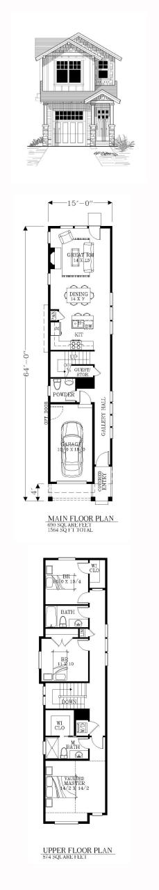 26 best Small/Narrow Plot House Plans images on Pinterest Small