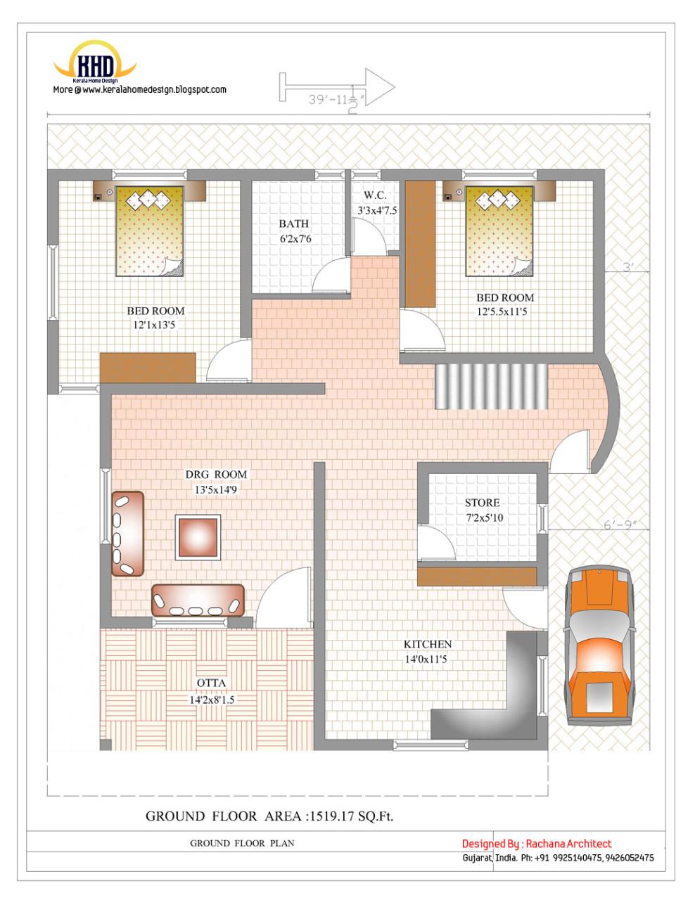 24+ House Plans Indian Style In 1200 Sq Ft Single Floor Insende