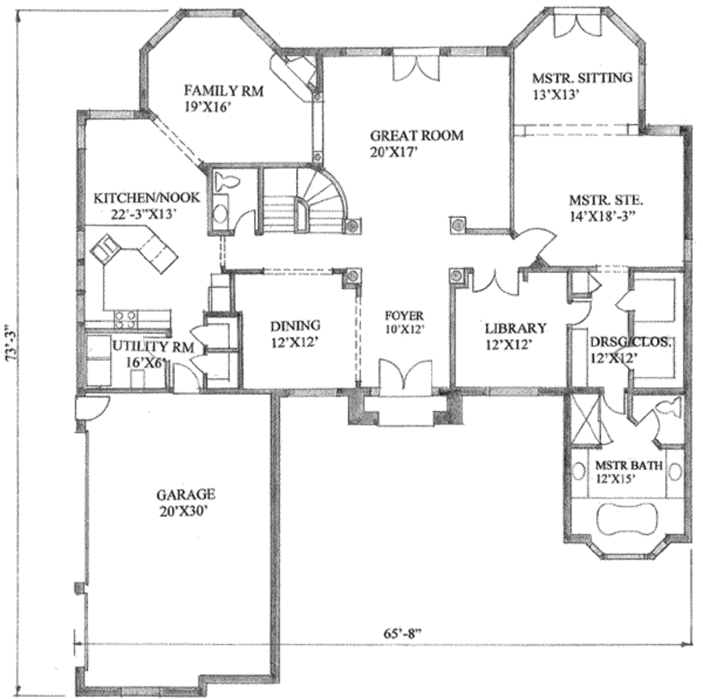 Traditional Style House Plan 4 Beds 3.5 Baths 4000 Sq/Ft Plan 136