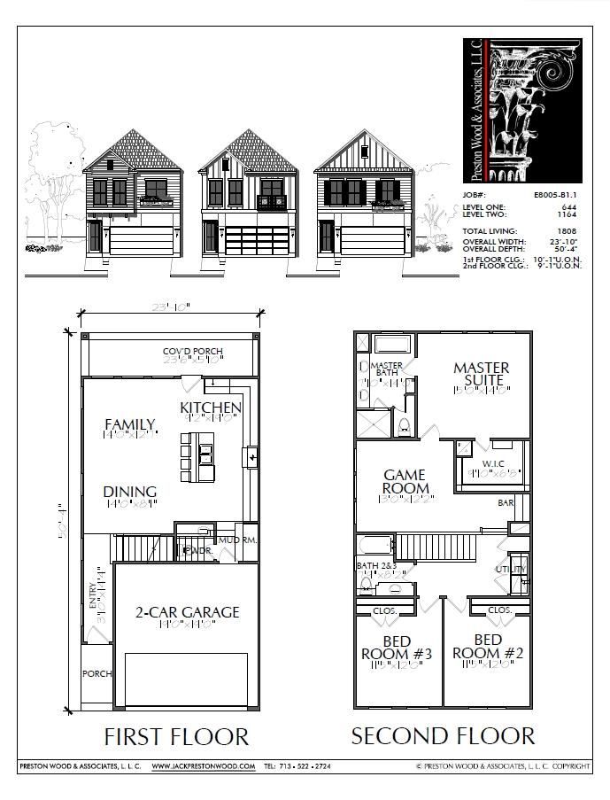 Small Affordable 2 Story Home PlanNorth Carolina & Tennessee Garage