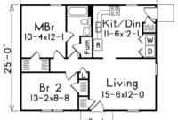 Narrow Lot Plan 800 Square Feet, 2 Bedrooms, 1 Bathroom 563300016