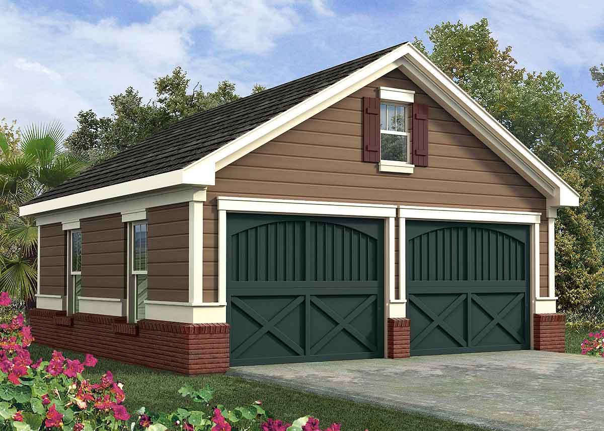 Simple Two Car Garage 92048VS Architectural Designs House Plans
