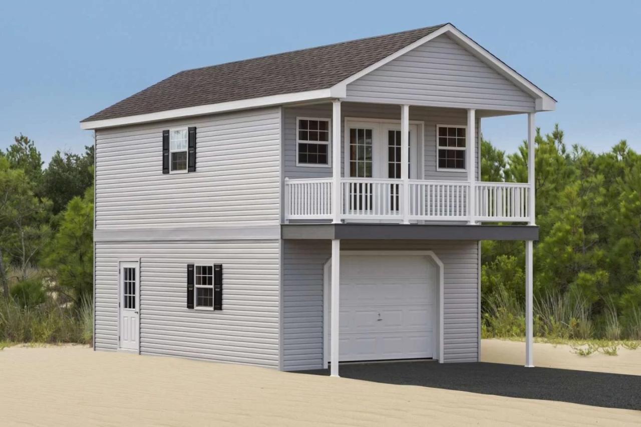 Prefab Two Story Garage with Living Space Stoltzfus Structures