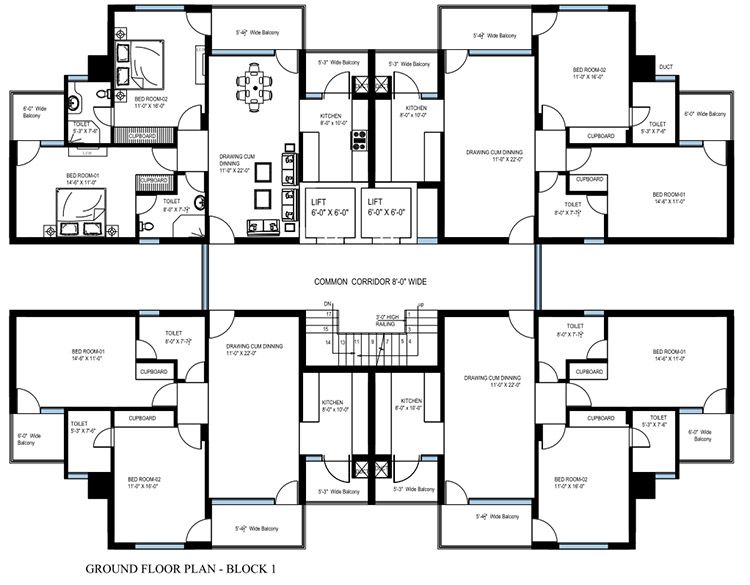 Residential building plan, Small apartment building plans, Residential