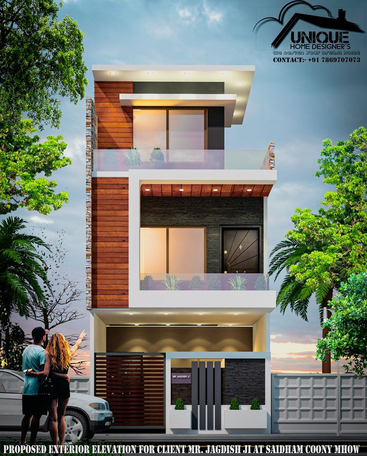 15' feet front modern house exterior elevation trending 1 elevation