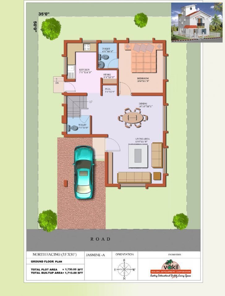 2 bedroom floorplan 800 sq ft north facing House Plan East Facing House