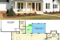 4Bedroom TwoStory Farmhouse with Open Floor Plan (Floor Plan