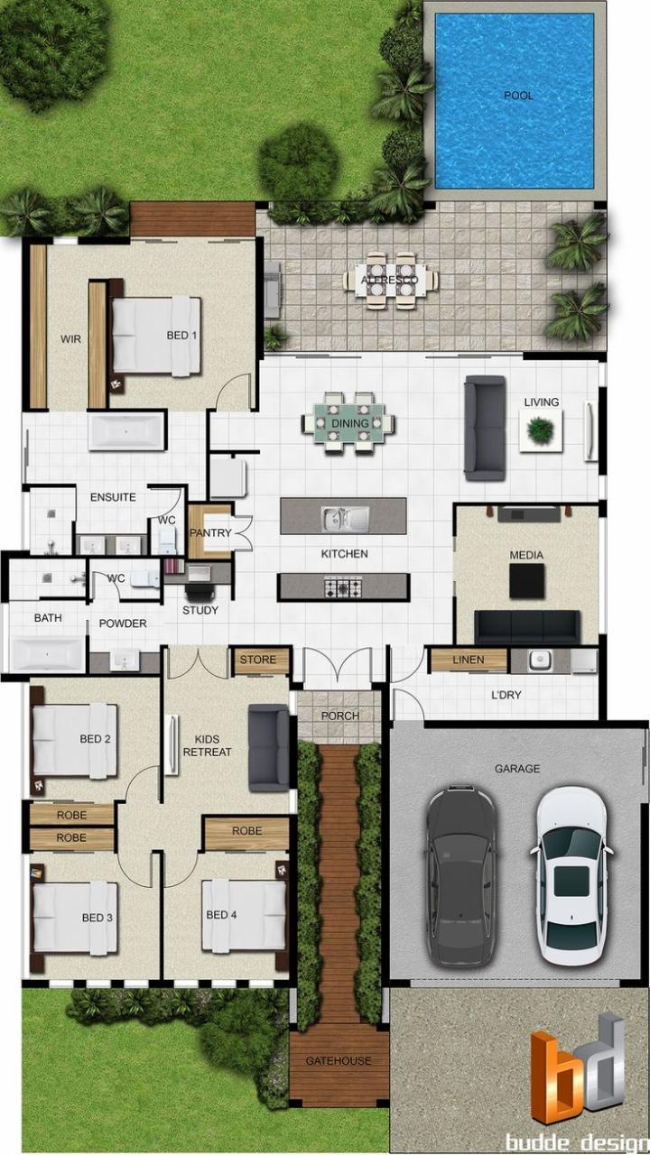 2D colour floor plan for a building company 2D FLOOR PLANS HOUSES