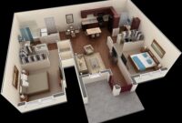 Planos de apartamentos en 3D, diseños modernos