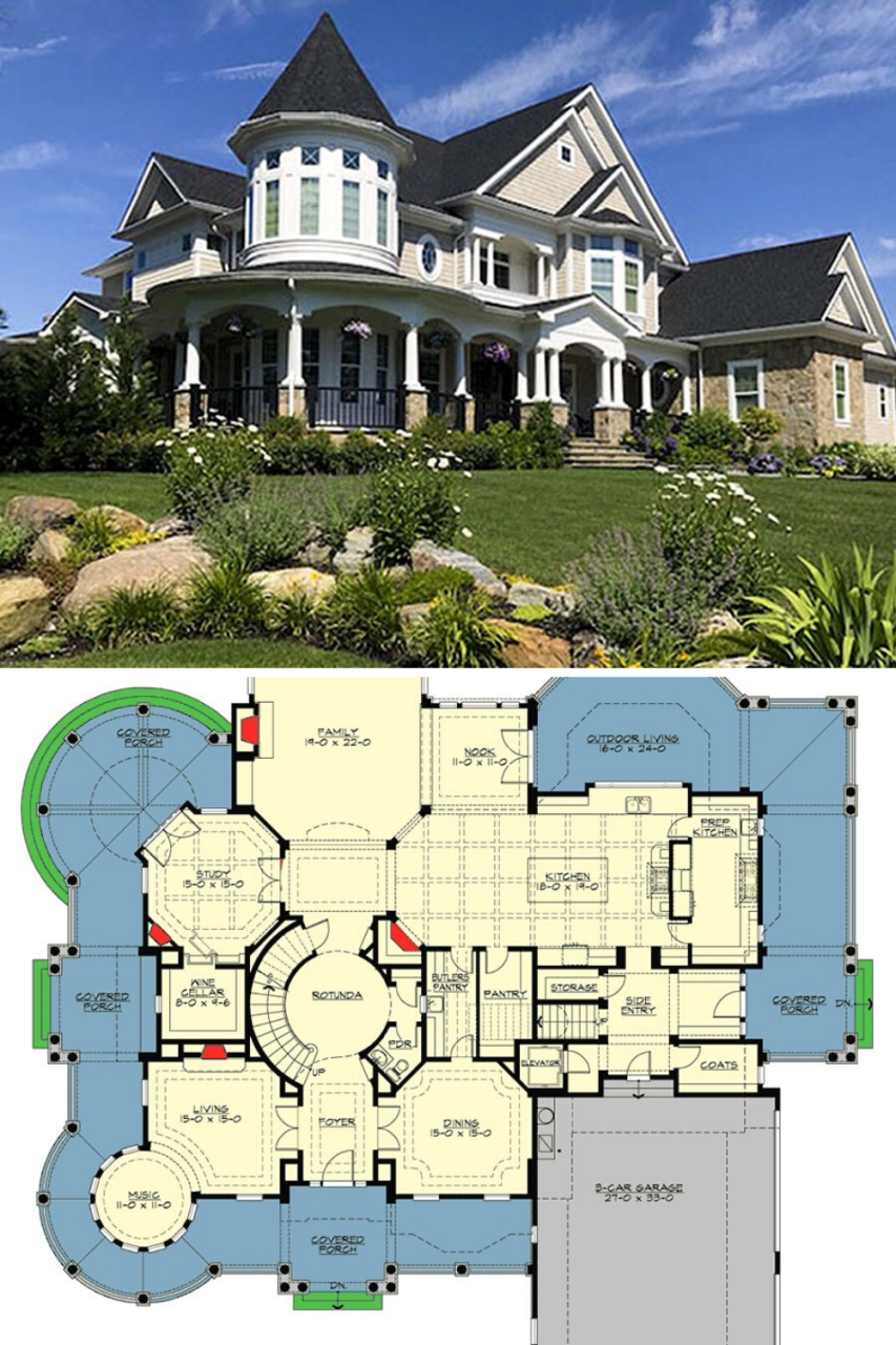 TwoStory 4Bedroom Shingle Style Dream Home (Floor Plan) Victorian