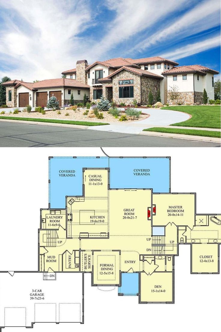 5Bedroom TwoStory Spanish Home with Main Level Primary Suite (Floor
