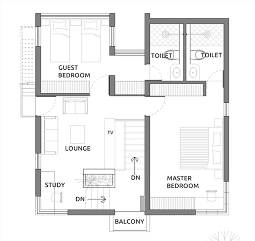 3 Bedroom Cost Effective House in 4 Cent Plot with Free Home Plan