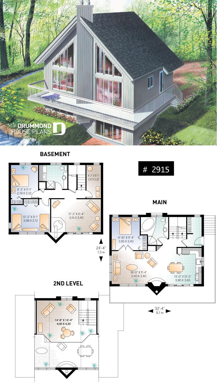 Discover the plan 2915 (Skybridge 3) which will please you for its 1, 2