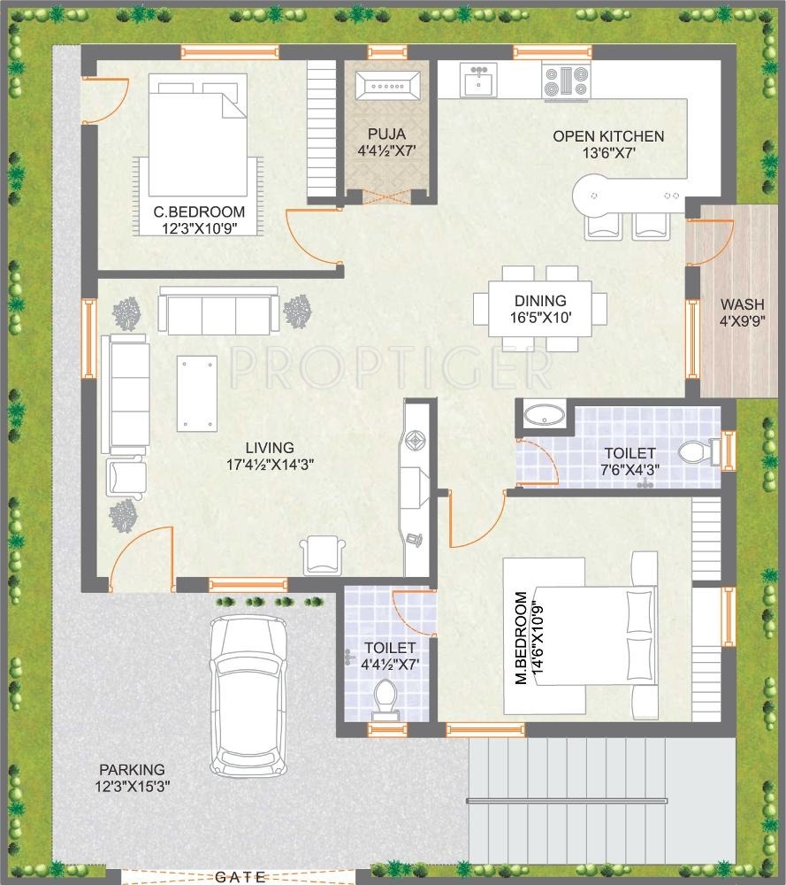 22+ West Facing 2 BHK Plans