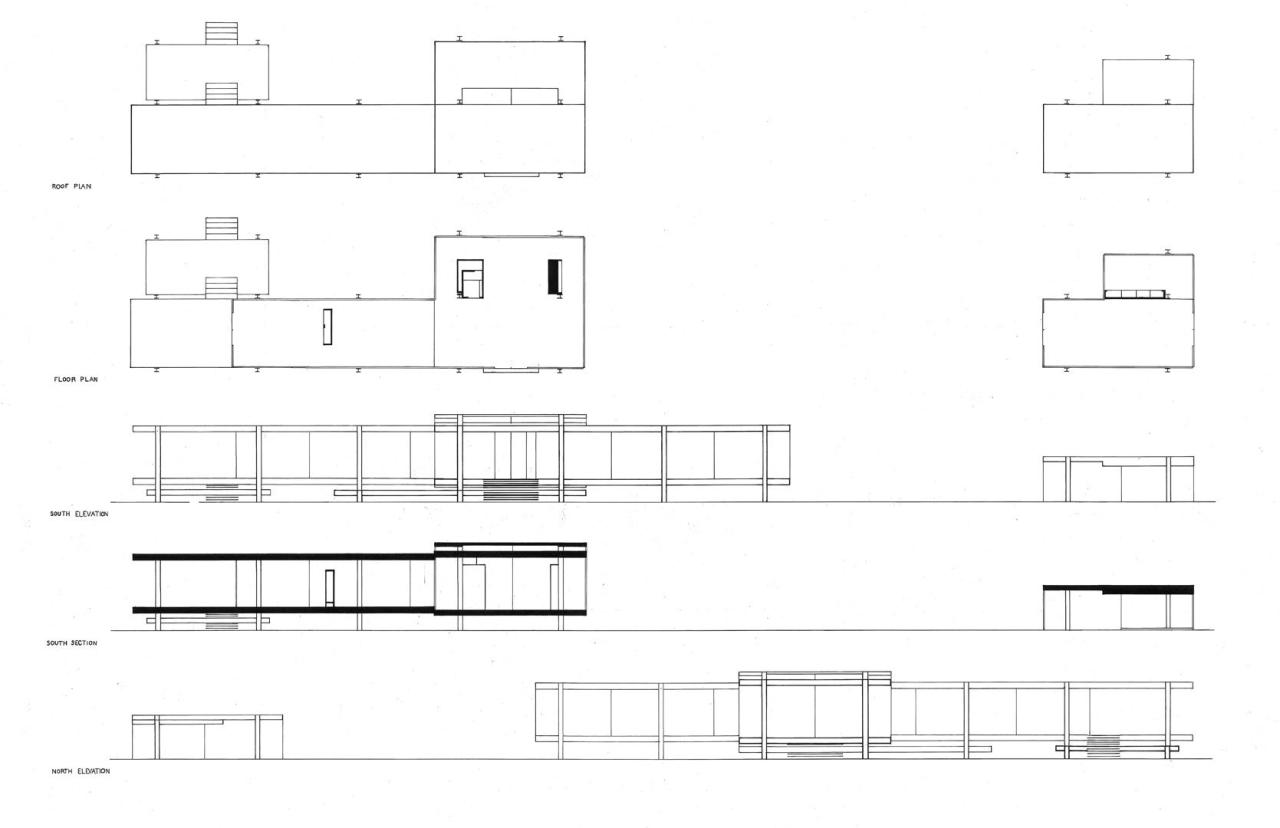 Farnsworth House General Plan Farnsworth house, House floor plans