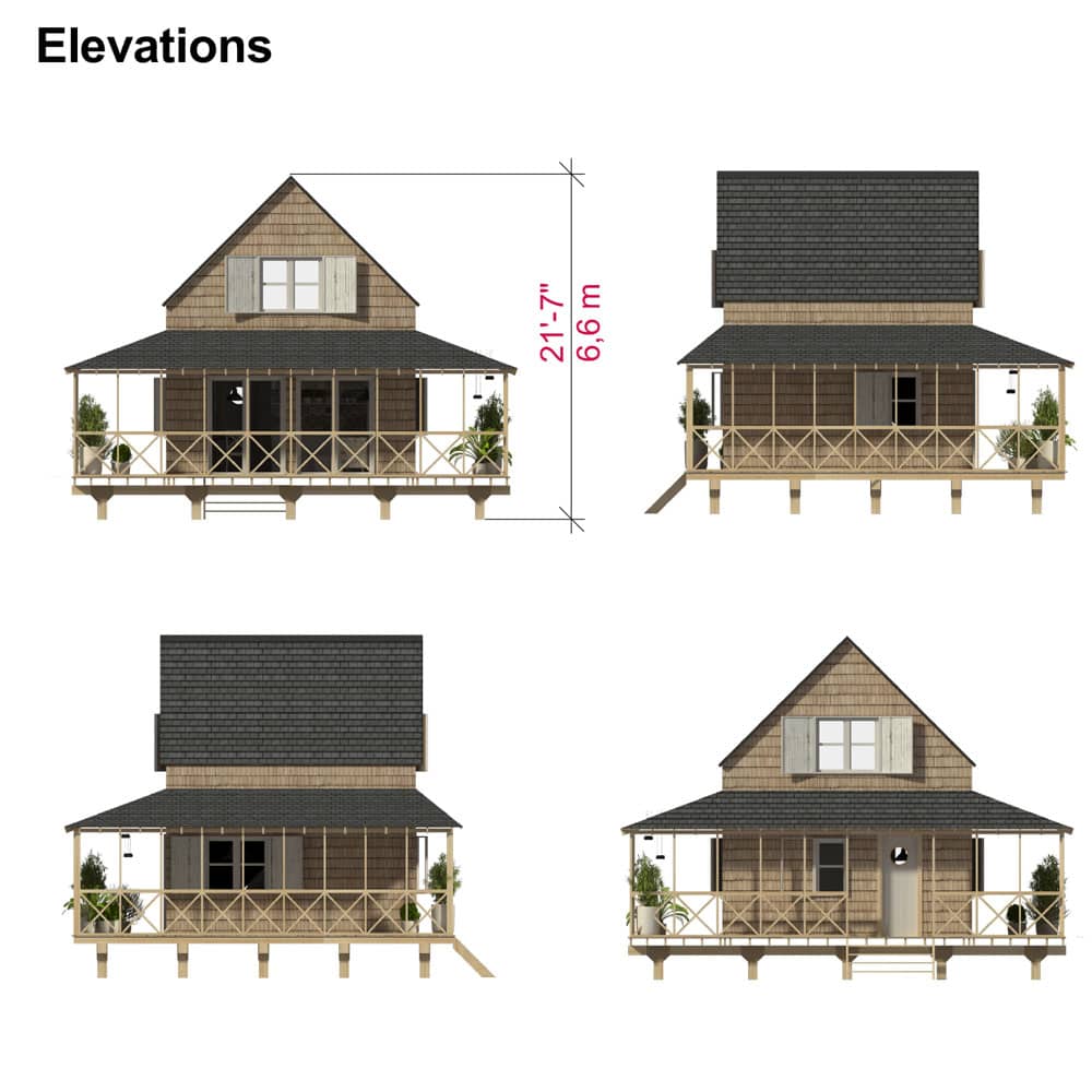 Cabin Plans with Wraparound Porch