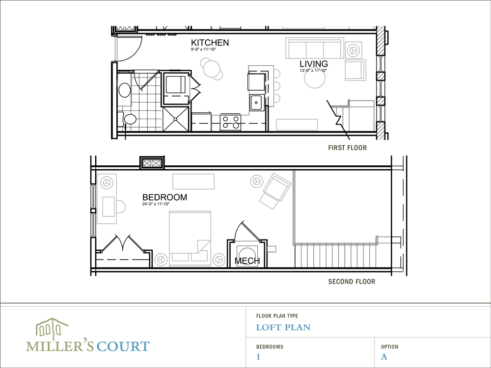 Amazing Concept One Bedroom With Loft Plans, House Plan 1 Bedroom