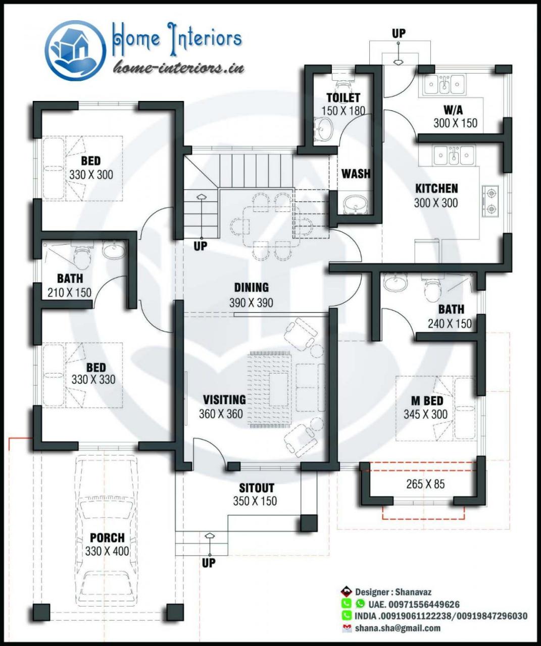 1300 Sq Ft Modern Single Floor Home Design Bungalow floor plans