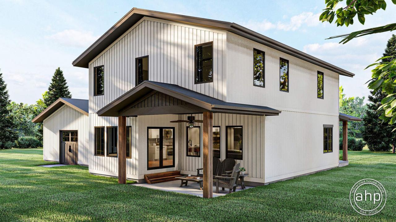 2 Story Barndominium Style House Plan Belgrade