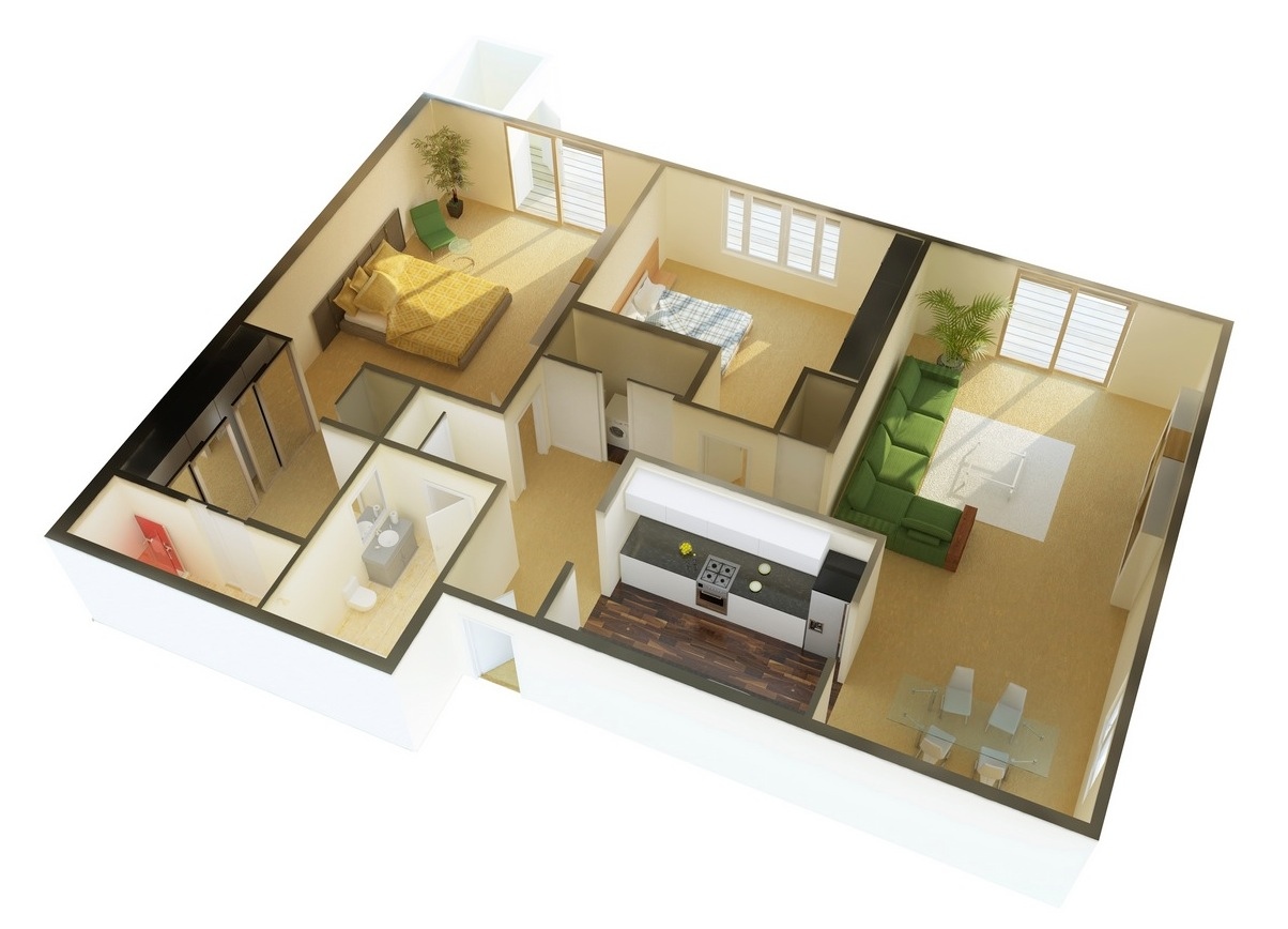 2 bedroom house plans Interior Design Ideas