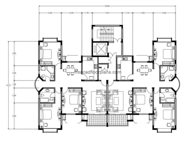 Image showcasing Most Perfect Layout Plan Of Residential Building Ideas - House Floor Plans