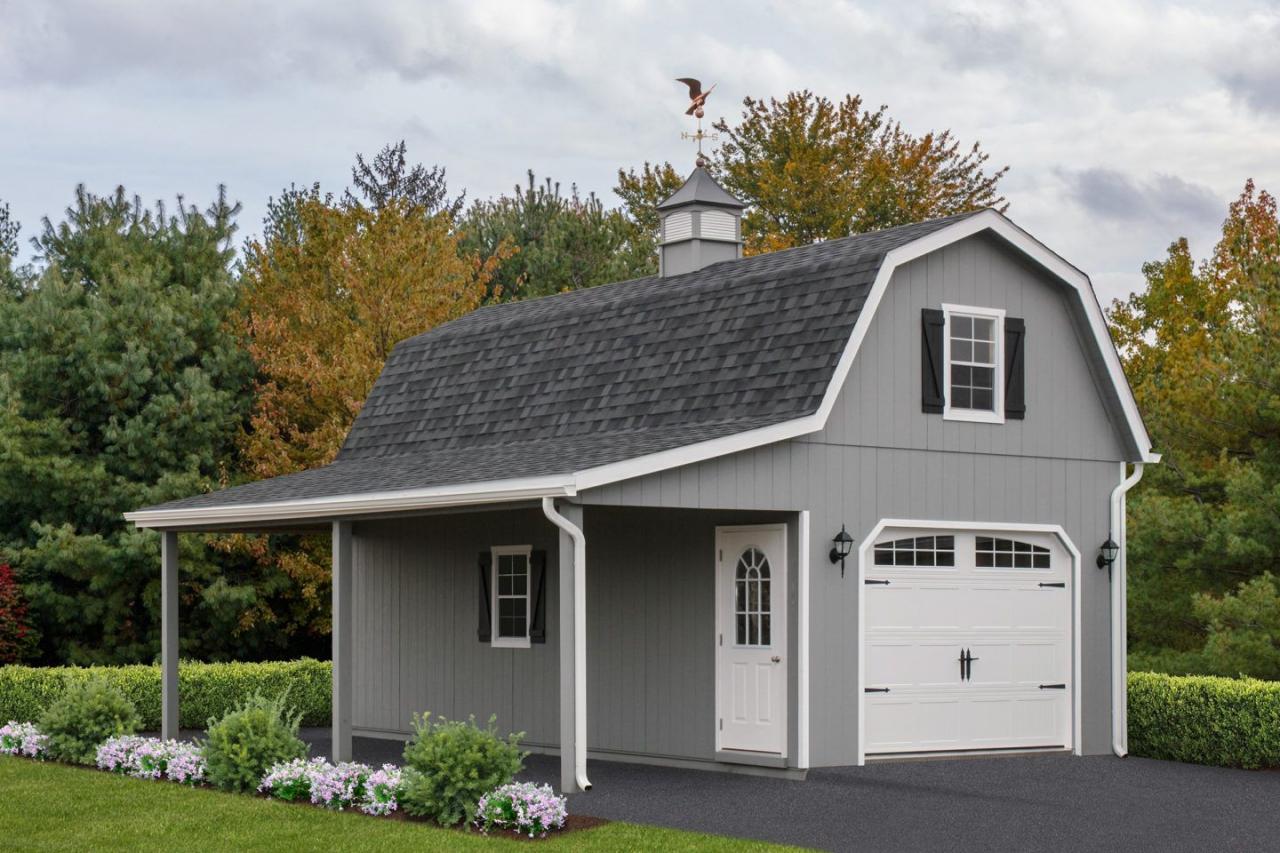 2Story Single Gambrel Garage Two Story One Car Garage Gambrel